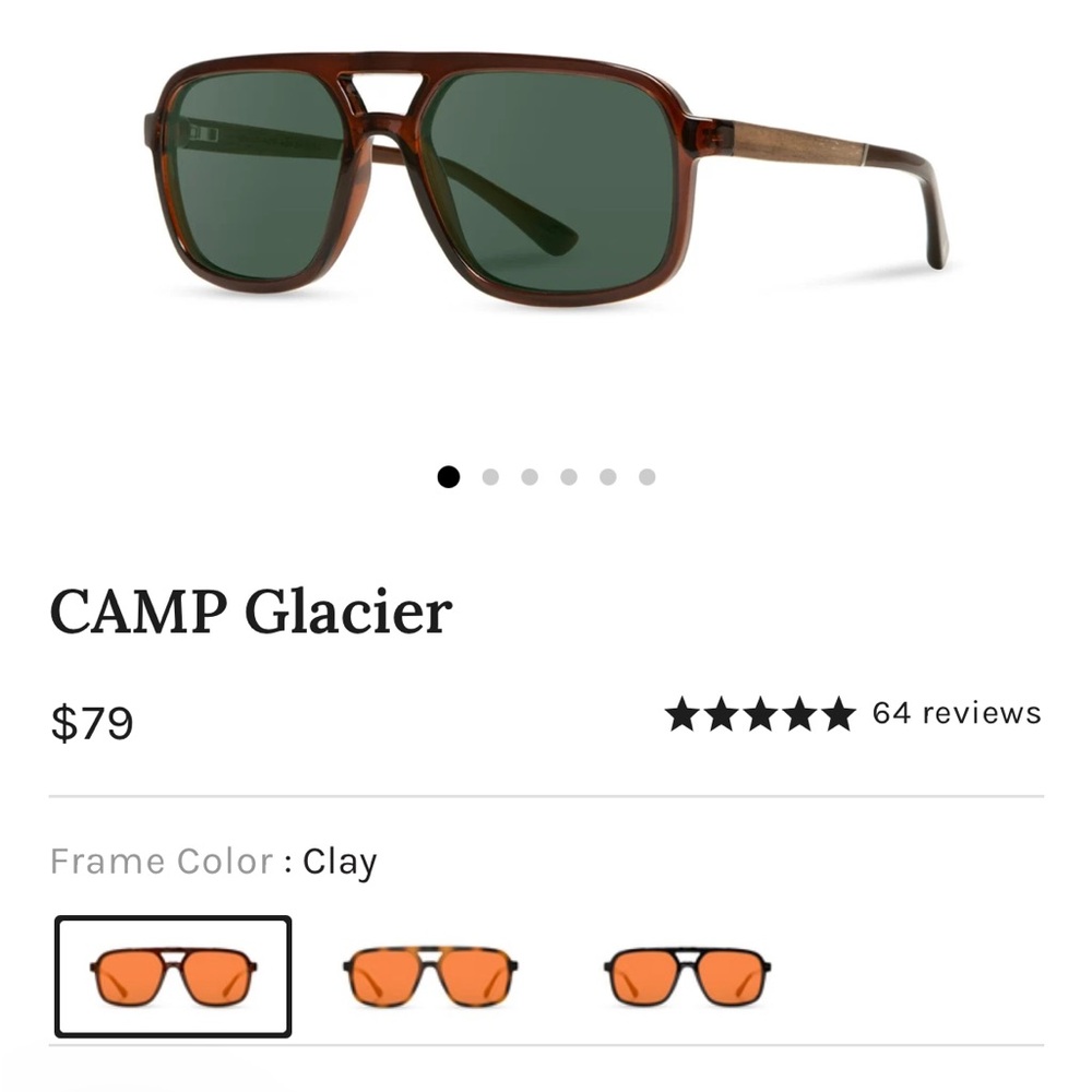 Unisex CAMP Glacier Clay/Walnut Polarized Sunglasses